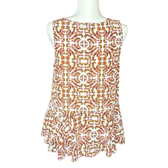 Cupcakes and Cashmere Peplum Tank Top Women's M | Pink Floral Peasant Style, EUC - Picture 3 of 11